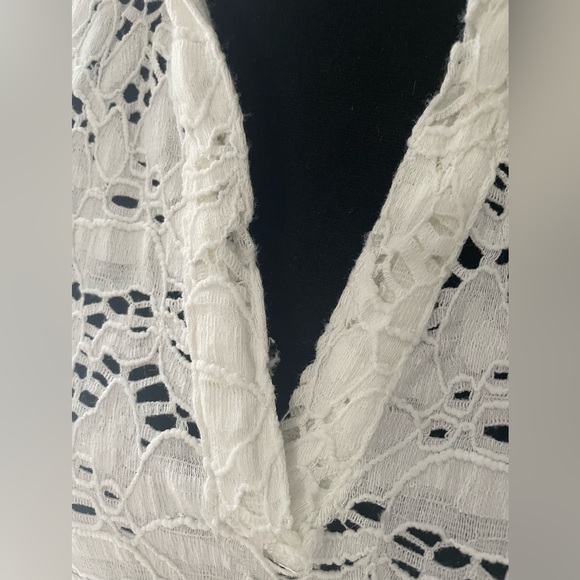 Maison Jules polo style lace look top in small - Picture 2 of 8